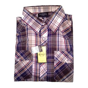 Gioberti Men's Long Sleeve Plaid Flannel Shirt NWT